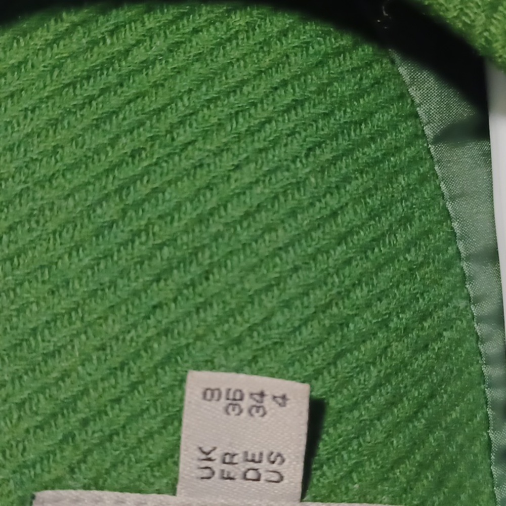 Wool green coat jacket - Picture 4 of 7